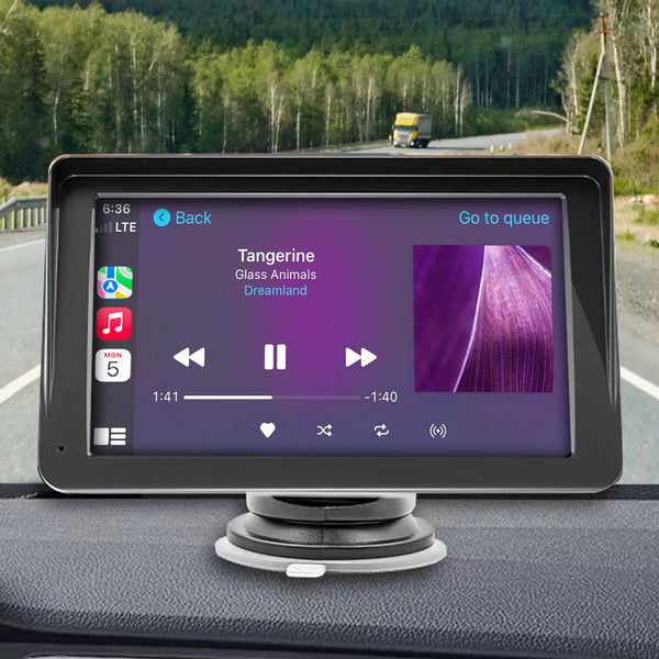 7" HD Touch Portable Kleva SmartPlay - Apple CarPlay Android Auto Wireless + FREE Audiopods