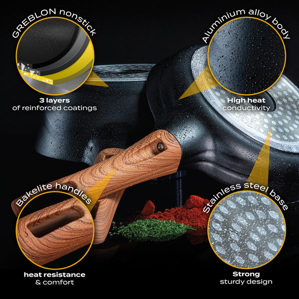 Diamond Earth® Premium Cookware Set with Superior Non-Stick Coating + FREE Gifts! TV Offer Kleva Range