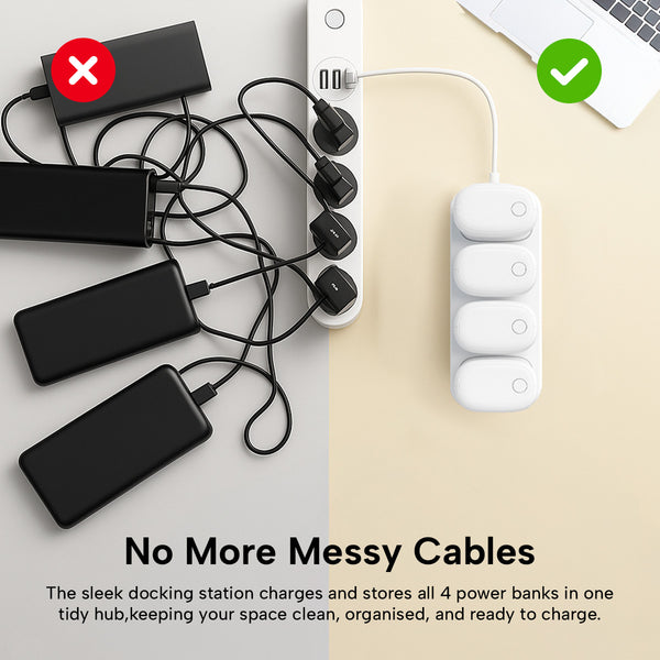 Tidy charging hub, no messy cables