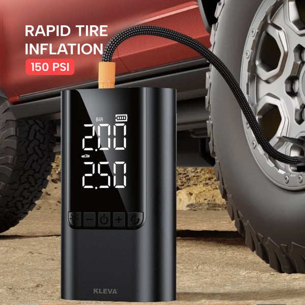 Kleva 6-in-1 Car Jump Starter & Air Compressor 6000mAh Power Bank