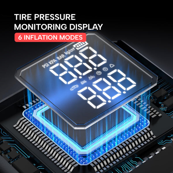 Kleva 6-in-1 Car Jump Starter & Air Compressor 6000mAh Power Bank