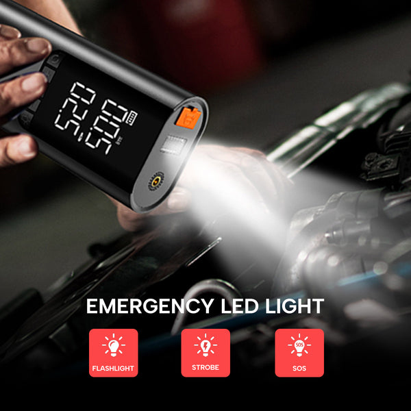 Kleva 6-in-1 Car Jump Starter & Air Compressor 6000mAh Power Bank