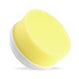The Kleva Range Make Old Shoes Look New! Kleva Clean Sneaks Automatic Shoe Cleaner features a round yellow sponge with a white plastic base, perfect for portable shoe or sneaker cleaning. Shown new and unused on a white background.
