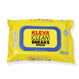 A yellow Kleva Range Clean Sneaks Automatic Shoe Cleaner pack with 30 quick wipes and a blue lid features illustrated instructions and is labeled as a portable way to make old shoes look new.