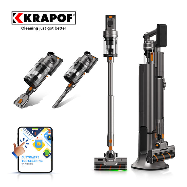 KRAPOF® Auto Clean Power Q3 Stick Vacuum with Self-Emptying System