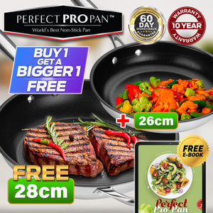 Premium Non-Stick Perfect Pro Pan™️ 26+28cm Set - Buy One Get a Bigger One FREE!