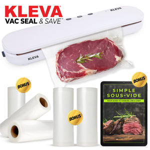 Kleva® Vac Seal & Save Food Saver Vacuum Sealer + FREE Sealer Bags Rolls