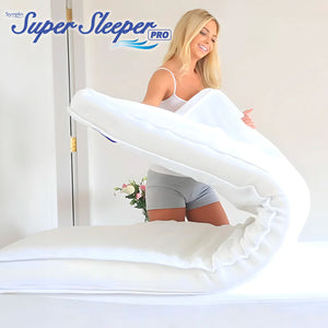Super Sleeper Pro Mattress Topper - Make Your Mattress Feel Brand New + FREE Pillows