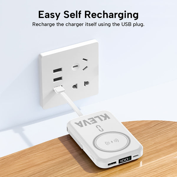 ChargAway 5-in-1 Compact Wireless Power Bank 10000mAh Fast Charge all devices in 30 minutes