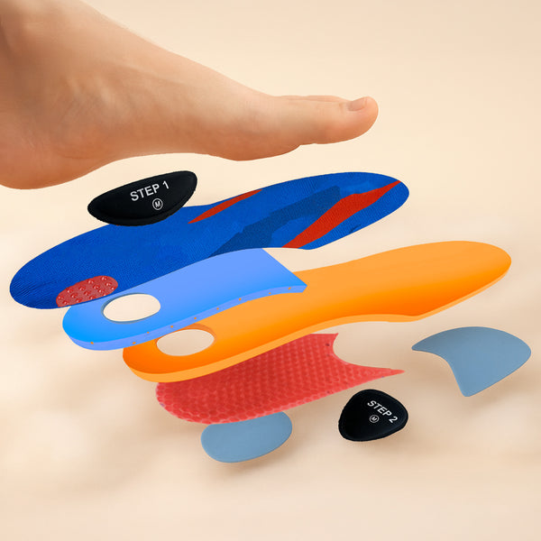 split cross section for orthotic pads