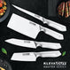 Klevarange - KlevaCut® Master Series Bamboo Specialist 4pc Knife Set with Block & Sharpener