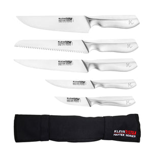 5 Piece Professional KlevaCut® Master Series - BONUS Knife Satchel Kitchen Knives Kleva Range   