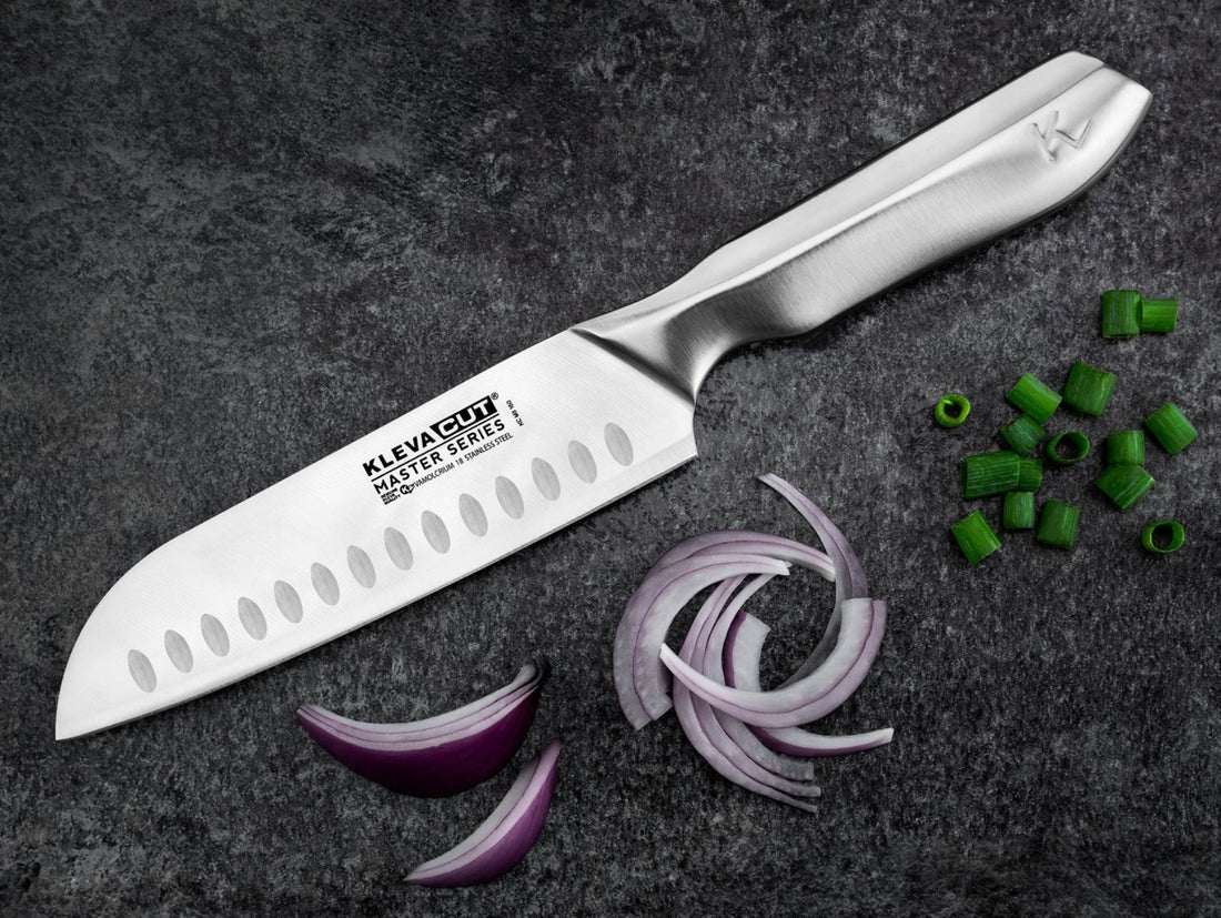 Chef's vs. Santoku knives: Differences in design and functionality.