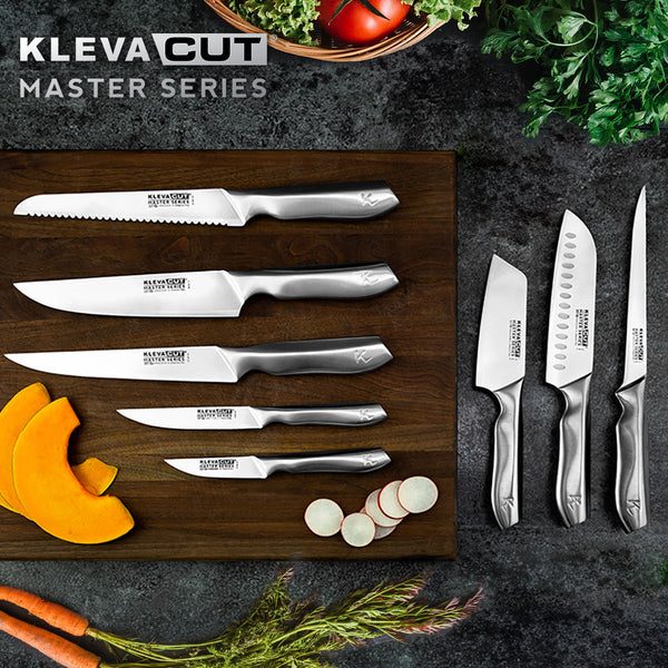 Professional KlevaCut® Master Series 8 Piece Knife Set "MAGNIFICENT!"