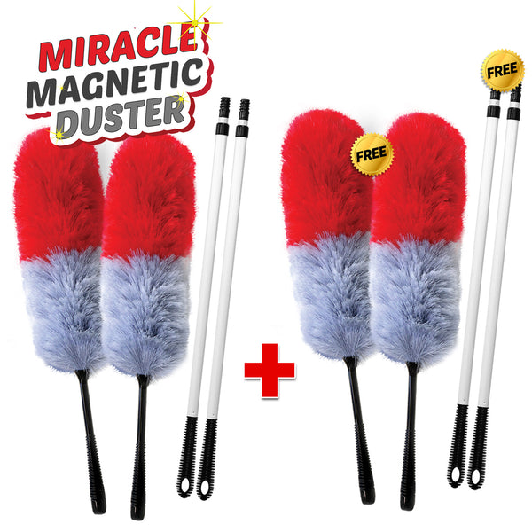 Miracle Magnetic Duster® 2pc Set Buy One Get One Free with 4x BONUS Poles