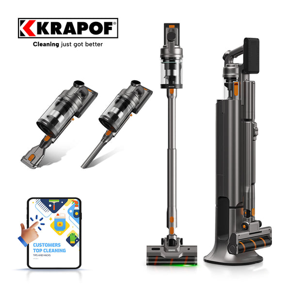 KRAPOF® Auto Clean Power Q3 Stick Vacuum with Self-Emptying System