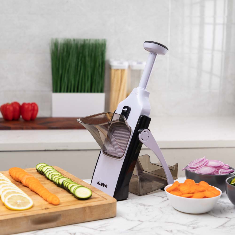 Kleva Safety Slicer™️ One-Push XL Vegetable Slicer + BONUS Peeler + Co ...