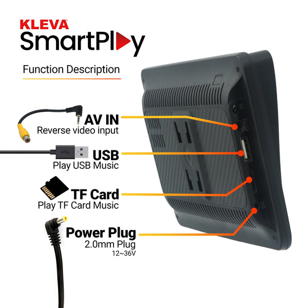 Kleva SmartPlay XL 10" HD Universal Touchscreen - Apple CarPlay Android Auto Wireless