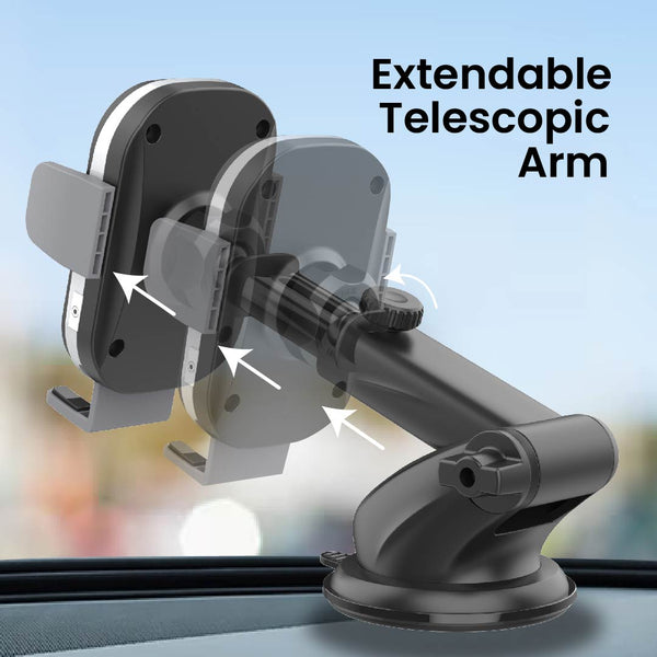 OneTutch Robotic Wireless Phone Charger Holder with Smart Sensor Auto-Clamping Car Mount