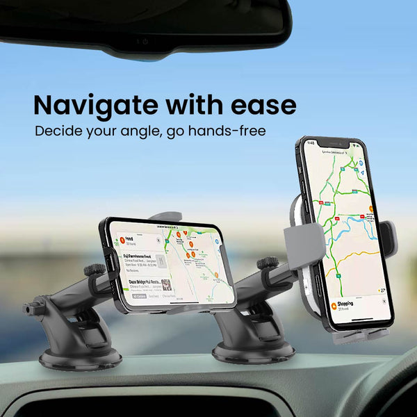 OneTutch Robotic Wireless Phone Charger Holder with Smart Sensor Auto-Clamping Car Mount