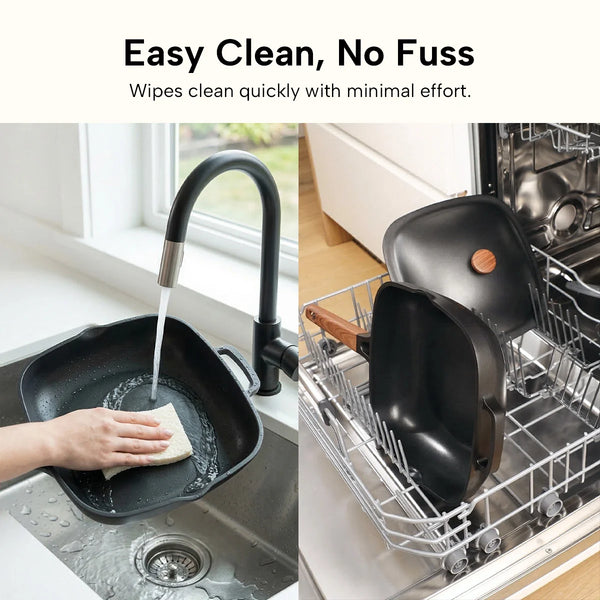 Diamond Earth non stick deep pan easy clean surface dishwasher safe cookware for hassle free cleanup