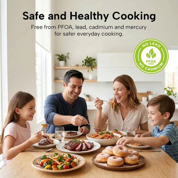 Diamond Earth deep dish pan set PFOA free non toxic cookware safe for family meals at home