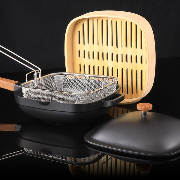 Diamond Earth® Fusion XL All-in-one Pan & Pot 4pc Set + FREE E-BOOK + FREE Gifts!