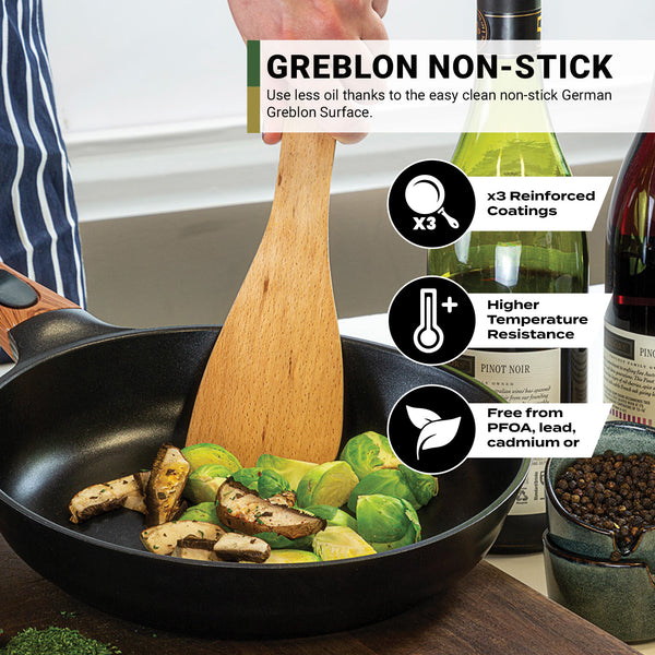 Diamond Earth® Premium Cookware 8pc Jumbo Set with Superior Non-Stick Coating + FREE 3pc Knife Set