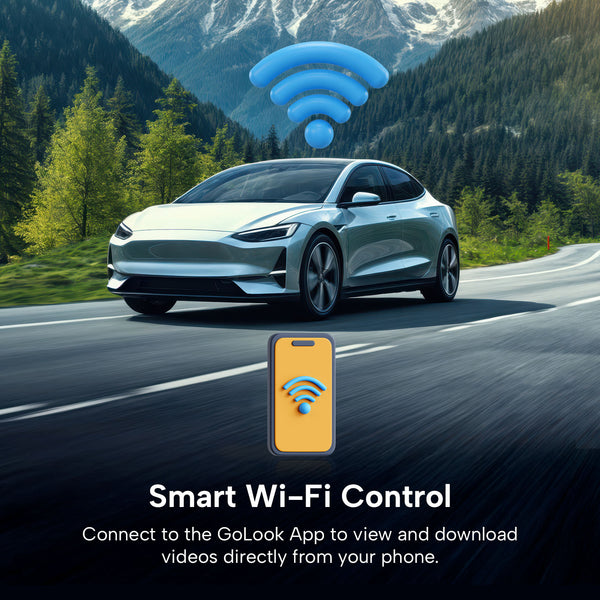 Wi-Fi control feature for Kleva Dashcam using the GoLook App.