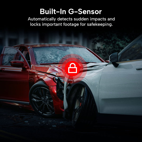 Dashcam with built-in g-sensor that will help you during accidents