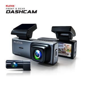 Kleva 4K UHD Front & Rear Dash Cam Car Dashboard Recorder with 3.18" Screen + FREE 32GB Micro SD Card