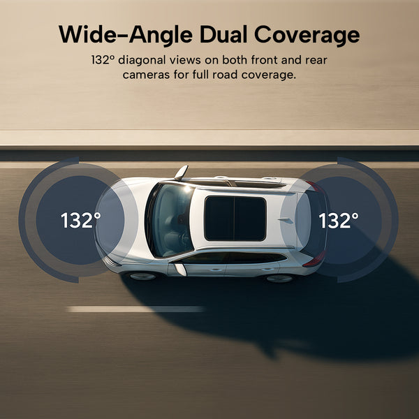 Kleva 2K Quad HD Front & Rear Dash Cam Full HD Car Dashboard Recorder with 3.18" Screen + FREE 32GB Micro SD Card