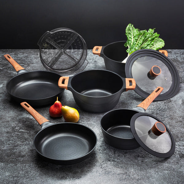 Diamond Earth® Premium Non-Stick Cookware 8pc Jumbo Set Cookware Kleva Range - Everyday Innovations   