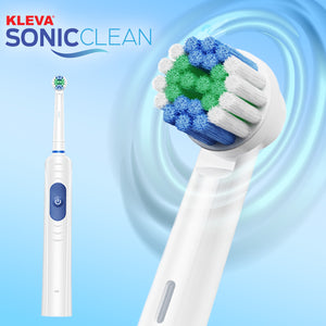 Kleva SonicClean Rechargeable Electric toothbrush with 4 Brush Heads