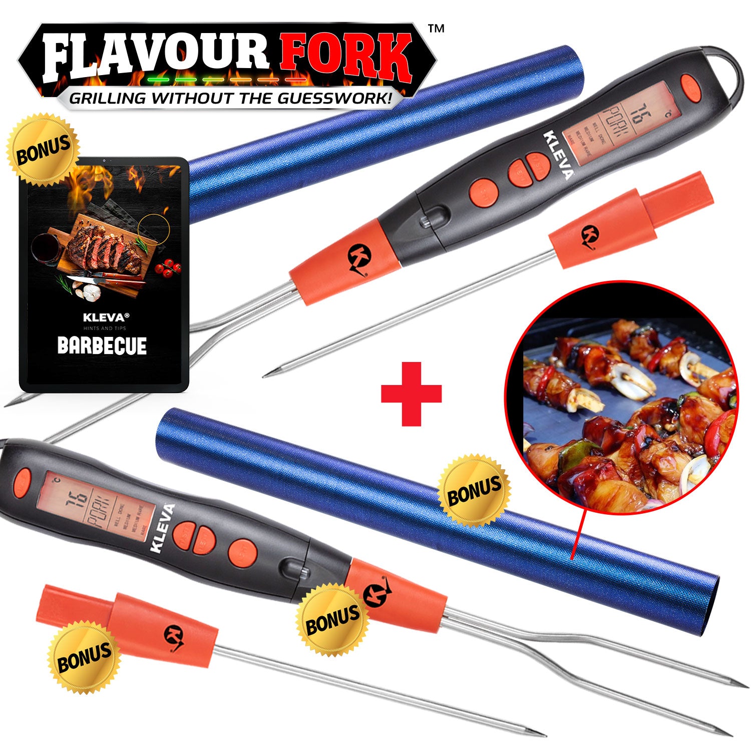 KLEVA Flavour Fork™- Digital BBQ Fork To Guarantee Tender Meats – Kleva  Range - Everyday Innovations