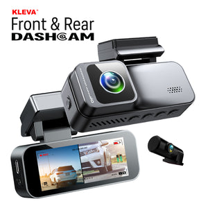 Kleva 2K Quad HD Front & Rear Dash Cam Full HD Car Dashboard Recorder with 3.18" Screen + FREE 32GB Micro SD Card