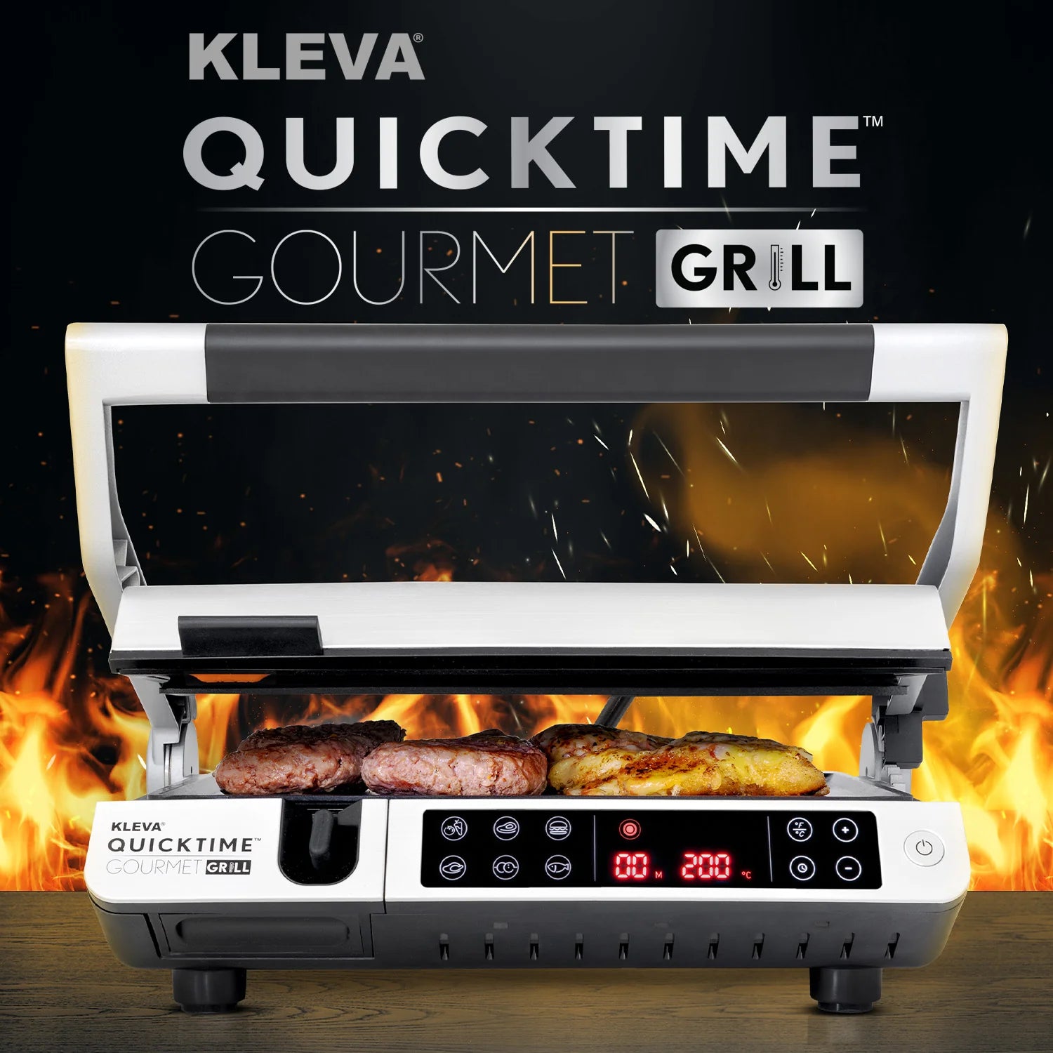 QuickTime Gourmet Grill™️ Professional Flat Top Electric Gril