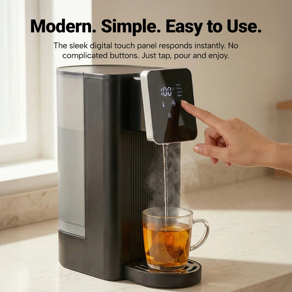 Touch control instant hot water dispenser with sleek design and easy one-touch operation for daily use