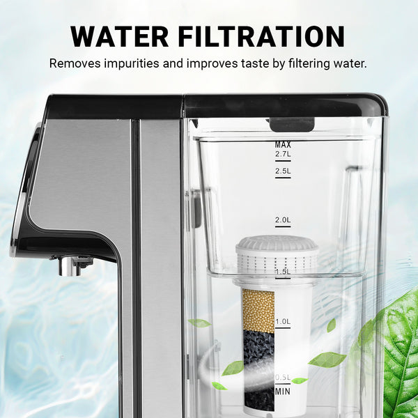 Kleva New Instant Hot Water Dispenser Deluxe with 7 Temp Presets Plus Water Filter