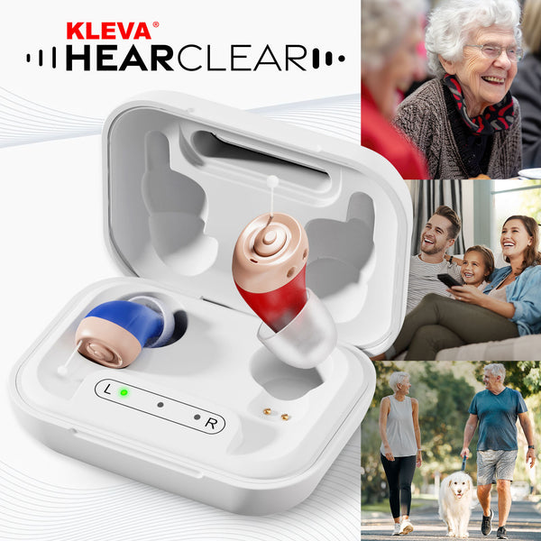 Kleva HearClear Mini Rechargeable Hearing Sound Amplifier + BONUS Zoom VisionPlus Eyewear