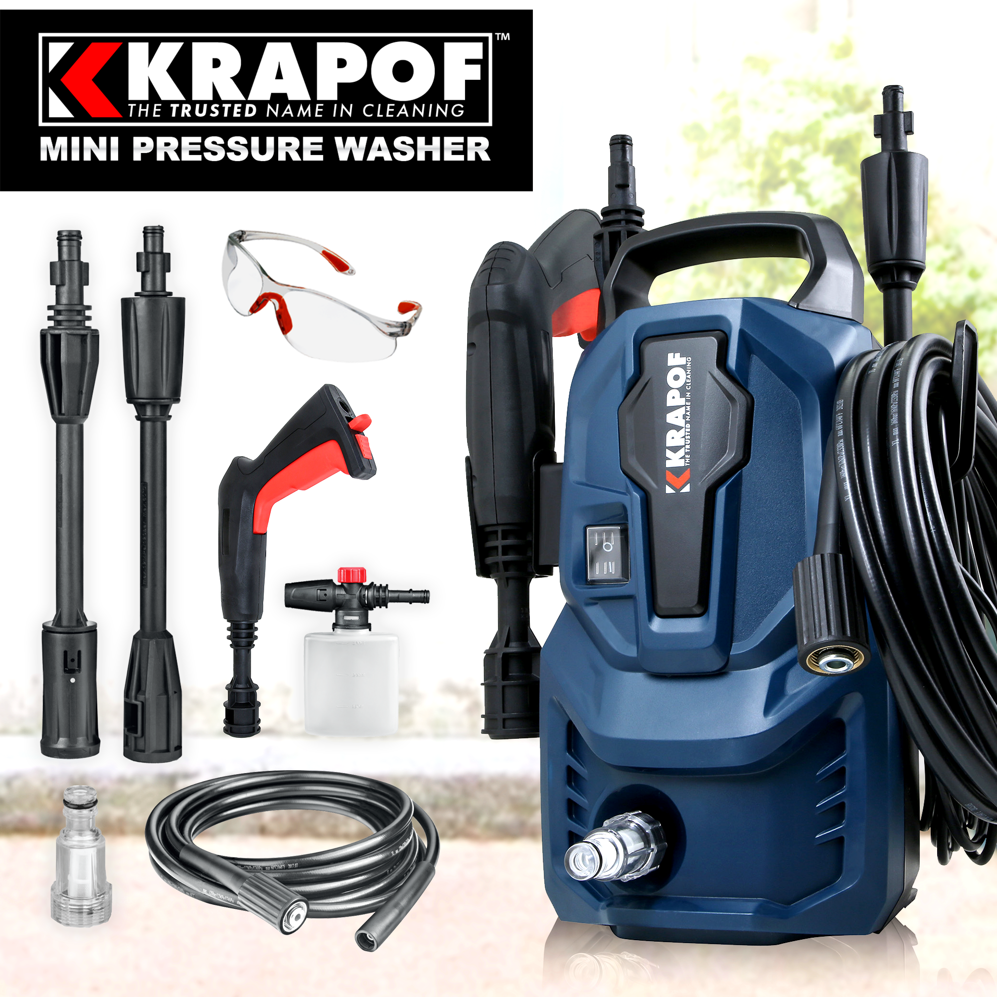 KRAPOF® Mini Electric Pressure Washer -Suitable for any Household or Apartment