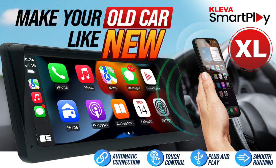 Kleva SmartPlay XL 10" HD Universal Touchscreen Apple CarPlay Android Auto Wireless