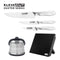 KlevaCut® Master Series Midnight Edition 3pc Knife Set with Block & Sharpener Pro