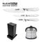 KlevaCut® Master Series Complete Essentials 3pc Knife Set with Universal Block & Sharpener Pro