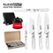 KlevaCut® Master Series 4pc Knife Set with Bamboo Storage Case + Magnetic Block & Free Gifts