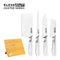 KlevaCut® Master Series Bamboo Specialist 4pc Knife Set with Block & Sharpener