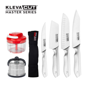 KlevaCut® Master Series 4 Piece Limited Edition Knife Set – Premium Kitchen Knives with Bamboo Case + FREE Rapid Chop Pro