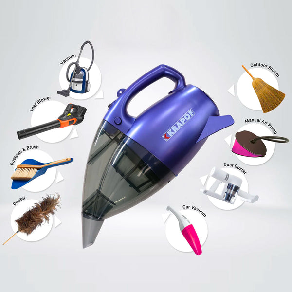 KRAPOF® Pocket Power Vac: The 2 in 1 Compact Powerful Vacuum and Blower + 4x BONUS Storage Bags