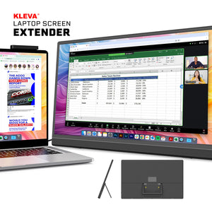Kleva Portable 15.6" Screen Extender Portable Monitor for Laptop, PC, MacBook, Switch & iPhone