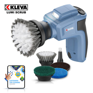Klevacleaning tool with attachments on a white background